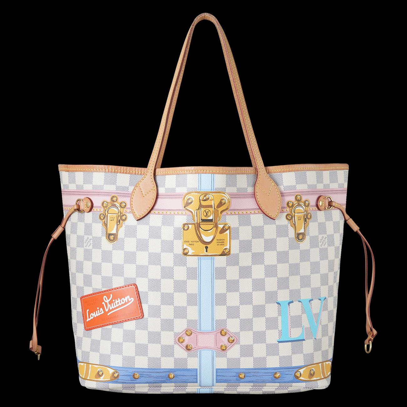 LOUIS VUITTON(USED)루이비통 다미에 아주르 트롱프 뢰유 네버풀 MM